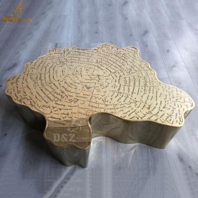 China High Quality Europe Metal Statue Abstract Modern Decoration Sculpture Stainless Steel Coffee Table for sale