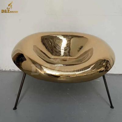 China Europe Modern Decoration Sculpture Metal Abstract Statue High Quality Stainless Steel Chair for sale