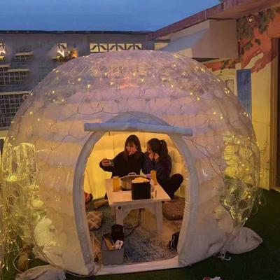 China Holiday Decorations 4-6 Person Glamping Tunnel Igloo Garden Stargazing Dome Inflatable Transparent Crystal Bubble Tent Simple Hotel Holiday Decorations 4-6 Person for sale