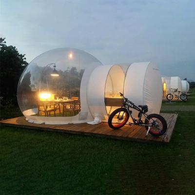 China Diagonal Tie Type Luxury Inflatable Igloo Dome Tent Bubble Tent Lodge Camping Hotel Rental For Outdoor Glamping for sale