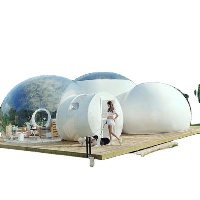 China Diagonal Tethering Type Outdoor Clear Luxury Bubble Tent Inflatable Igloo Dome Camping Glamping Room On Sale for sale