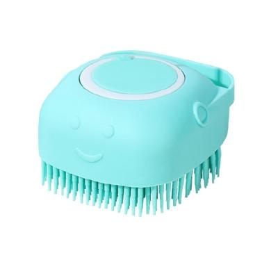 China Viable Factory Hot Selling Pet Bath Brush Silicone Pet Cleaning Brush Dog Grooming Fluff Brush Hair Remover for sale