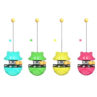 China Highly Reliable Good Quality Tumbler Cat Toy Ball Tumbler Drain Food Dispenser Toy Interactive Cat Snack Feeder for sale