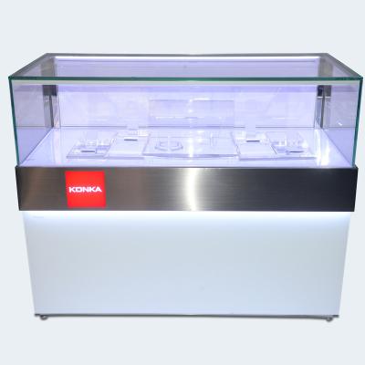 China Shops Customized Metal Cell Phone Showcase Cell Phone Display Cabinet Cell Phone Display Cabinet Mall Kiosk Glass Design Jewelry Shop Counter Counter for sale