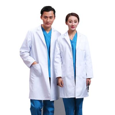 China Anti-wrinkle add down and thicken female doctor wear white summer trim body coat spring night shift warm white male for sale