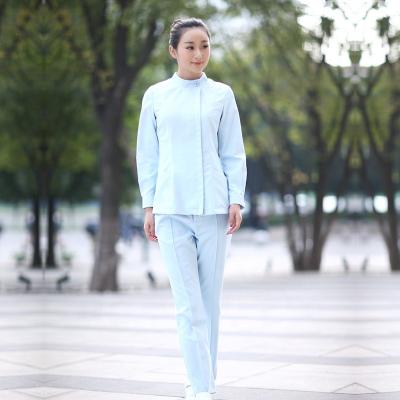 China Hospital Fanny Round Neck High Round Neck Nurse Dress Women's Fashion Short Sleeves Spring/Summer Trim Nurse's Suit Slit Suit for sale