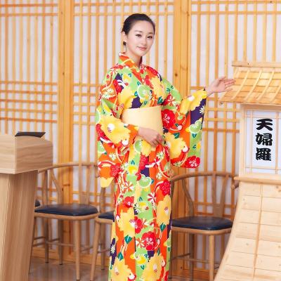 China myKimono Breathable Women's Traditional Japanese Kimono Robe Yukata with OBI Belt (Pink with Flower Pattern) for sale