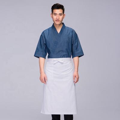 China japanese restaurant izakaya japanese restaurant late night dining room jeans Anti-wrinkle chef uniform men for sale