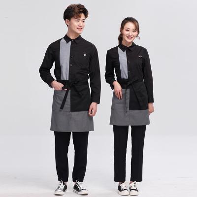 China Wholesale Anti-static Long Sleeve Top Sleeve Uniform Staff Restaurant Korean Sale Fashion Work Clothes for sale