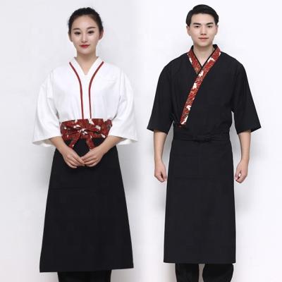 China Japanese Restaurant Waiter or Waitress Japanese Restaurant Waiter or Waitress Uniform Breathable Classic Design Izakaya Waiting Staff Uniform Sushi Bar for sale