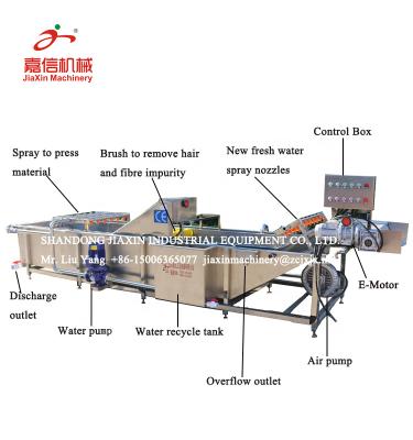 China Hot Selling Industrial Fruit Processing Plant Vegetable And Fruit Washing Machine for sale