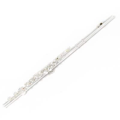 China Silver Plated Wholesale Wind Instrument Cupronickel Body Silver Plated 16 Holes Closed C Tone Flute for sale