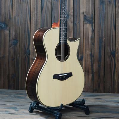 China Wholesale Custom Handmade High Quality Professional Acoustic Guitar Fir Solid Body Folk_Guiter Acoustic Guitar for sale