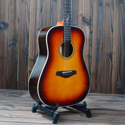 China Custom Wholesale Solid Body High Quality Handmade Travel Acoustic Guitar Fir Acoustic Guitar for sale