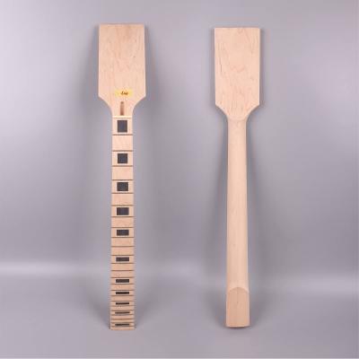 China Wholesale Electric Guitar Solid Wood 24 Fret Maple Neck 25.5 Inch Block Inlay Pallet Guitar Key Actions for sale