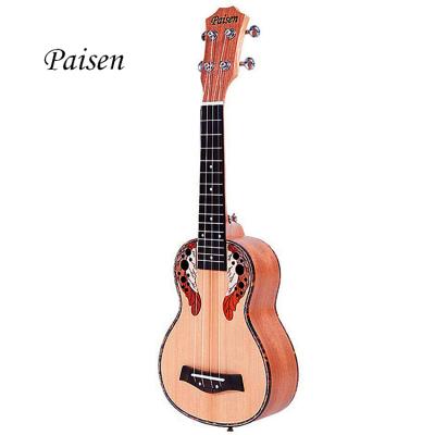 China Wholesale Mahogany Acoustic Ukulele 21 Inch Grape Soprano Bag Flawless Ukulele For Concert for sale