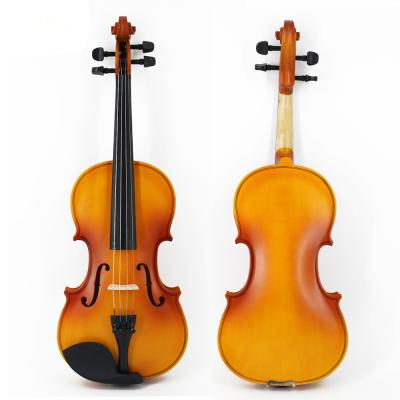 China Cheap Sale Violin Wholesale For Rise Student Solid Wood Matte Professional German Hand Made 4/4 Violin 3/4 1/2 1/4 1/8 1/10 1/16 Students Violin for sale