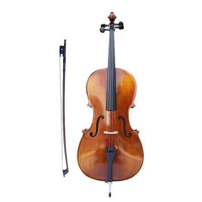 China Professional High Quality Students 4/4 Cello Performance Wholesale Violin Musical Instruments Student Upgrade 3/4 1/2 1/4 Ebony Maple Handmade Cello for sale