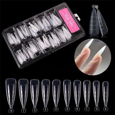 China Manicure Extension Tips Nail 2022 Poly Gel Nail Extension 100pcs Shape Wholesale Art Mold Tips Quick Building False Nail Tips Mold DIY Nail Salon for sale