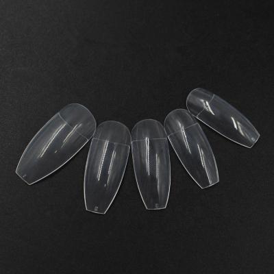 China 500pcs/bag Half Cover Coffin Nails ABS Ballerina Finger High Quality Eco-friendly Material False Nail Tips Long Easy To Apply for sale