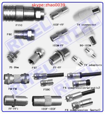 China CATV/MATV/SATV High quality F type, PAL type BNC type Drop Connector & Adaptor for TVC/COMCAST/PPC for sale