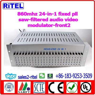 China 860mhz 24-in-1 fixed pll saw-filtered audio video modulator for sale