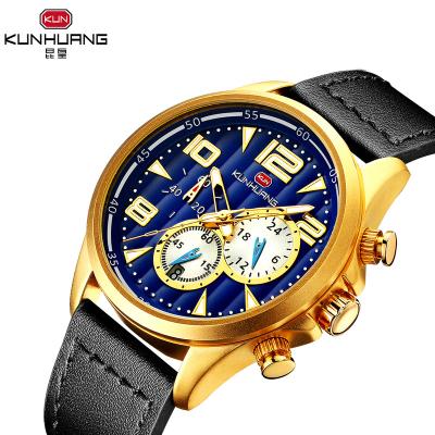 China Dropshpping Popular Auto Date High End Watches Made In PRC Gold Solid Case Sport Mens Watches With Chrono Setting for sale