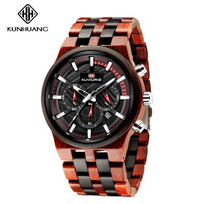 China Dropshipping Factory Wholesale Date Sport Watch Wooden Chronograph Feature Mens Skeleton Watches Automatic Men's Watches for sale