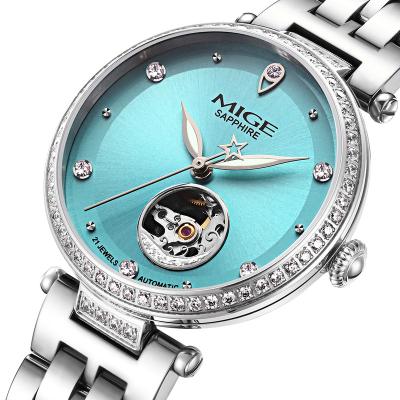 China Water Resistant 2019 Custom Automatic Mechanical Watch Ladies Stainless Steel Women Wrist Watch Gifts For Girls for sale