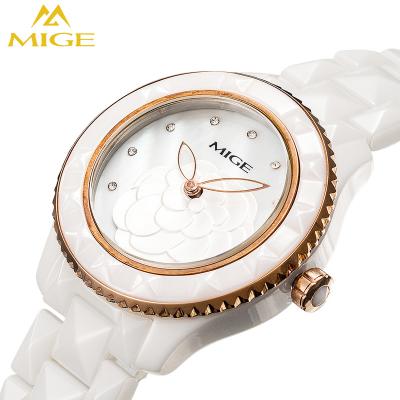 China New Quartz Water Resistant MiGe Quartz Classic Ceramic Ladies Watch Ladies Watch Fashion Gifts Wholesale Custom Gift For Girl for sale