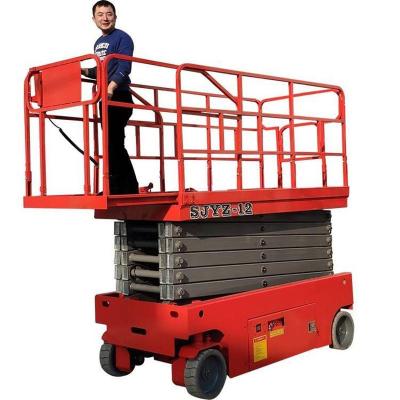 China Convenience Easy Portable Lift Platform Small Safety Operation Mobile Tracked Self Propelled Hydraulic Scissor Lift 6m 8m 10m 12m 14m All Electric Terrain Use for sale