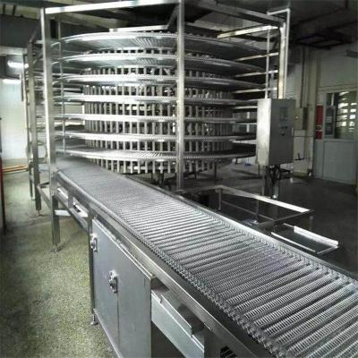 China Heat Resistant 304 Stainless Steel Mesh Belt Spiral Tower Conveyor for sale