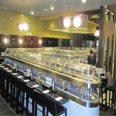 China Oil Resistant Restaurant Tabletop Kitchen Platform Belt Conveyor System Stainless Steel Rotating Belt Conveyor for sale