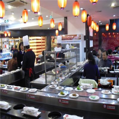 China Oil Resistant Restaurant Automatic Conveyor Belt Sushi Delivers Food Belt Conveyor System Conveyor Hopper for sale