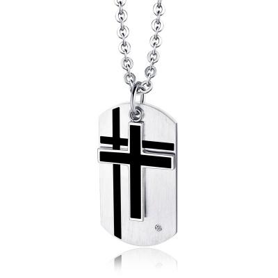 China Other Hot Sale 316L Stainless Steel Religious Mens Cross Pendant Necklace for sale