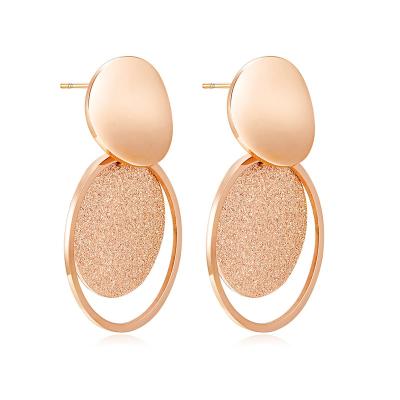 China Hot Charm Women's Fashion Circle Stainless Steel 316L Fashion Show Earrings for sale