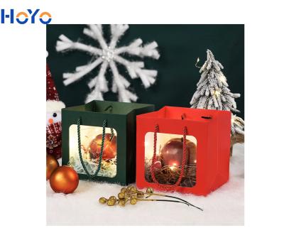 China Christmas Biodegradable Fruit Box Paper Gift Box Packing Clear Acrylic Box With Window Display for sale