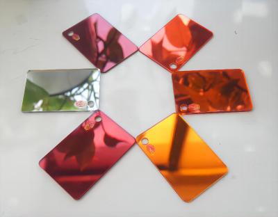 China Adhesive Coloured Mirror Acrylic Gold Silver With PE Film Plastic Board Panels for sale