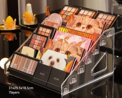 China Meerdere lagen Duidelijke PS Acryl Make-up Box Display Cosmetische Box Organisator opslagdoos Te koop