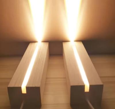 China Rectángulo 20 * 20cm Tablero de notas Madera sólida Ilumina Acrílico Para bricolaje en venta