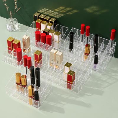 China Kwaliteit gegarandeerde acryl cosmetische doos transparante lippenstift opslag doos display rack Te koop