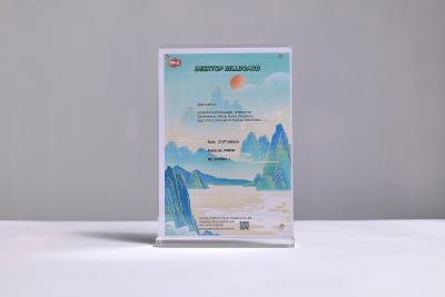 China Table Card Customize A4 A5 Double Side Display T Shape Acrylic Sign Holder à venda