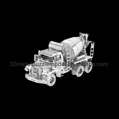 China 3D metal car scale Cement Mixer 3D metal model puzzle I21133 for sale