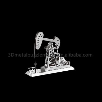 China DIY TOY 3D Scale Oil Derrick Puzzle Games Model Steel Sheet Metal for sale