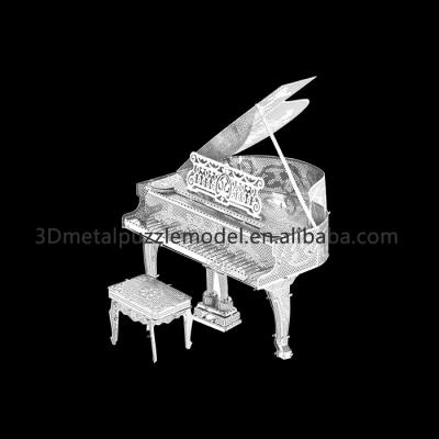 China DIY TOY Newly Creative Metallic DIY Piano 3D Puzzle Model for sale