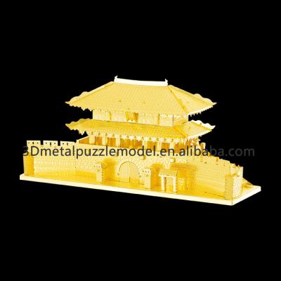 China DIY TOY Piece Fun 3D Metal Puzzle World Architecture Sungnyemun Adult Assemble Model Educational Toys NO STICK NEEDED for sale