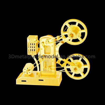 China DIY TOY Metallic 3D Puzzle DIY Musical Instrument Movie Projector Model for sale