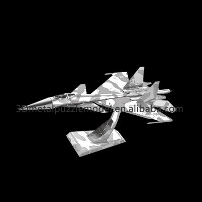 China DIY TOY Metallic Nano DIY Toys Su-34 Fighter 3D Metal Puzzle for sale