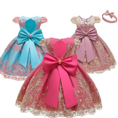 China Qushine New Arrival Kids Breathable Bridesmaids Dress Wedding Party Dresses For Kids for sale