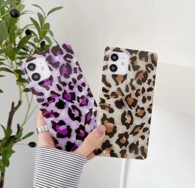 China Square Anti-drop Shell Leopard Print For Apple 13 iPhone12PRO Max Mobile Phone Case 7/8plus Anti-drop XR Soft Phone Cases for sale